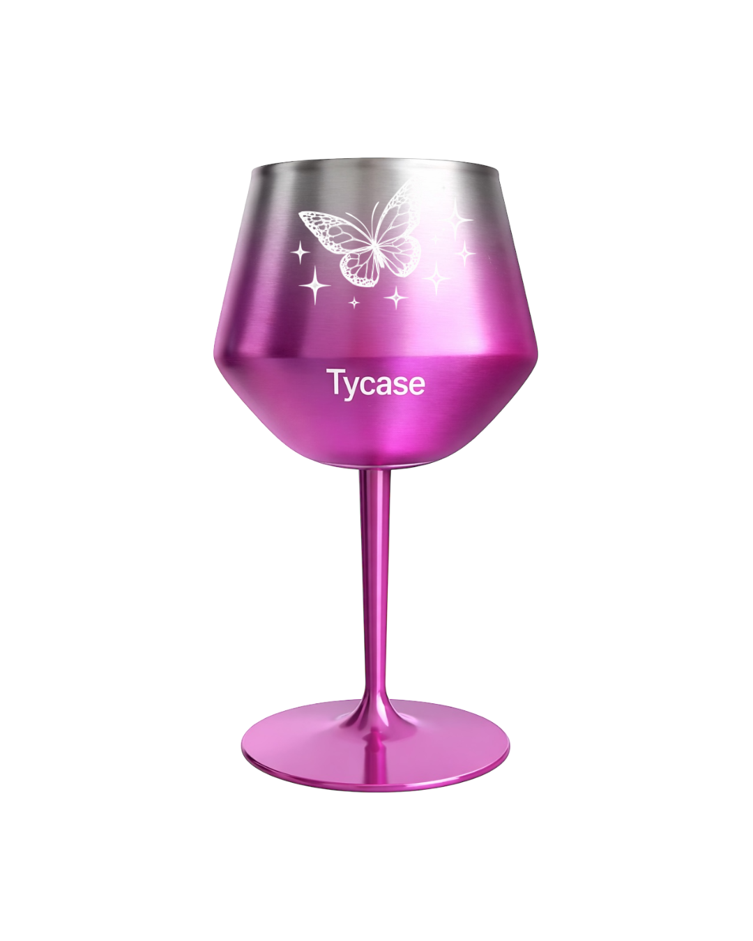 Taça Térmica - Vibe Drink Rosa - Borboleta 400mL